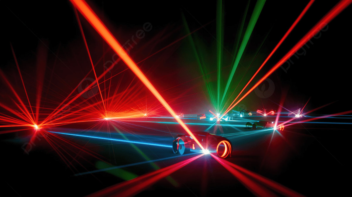 1200x673 Light Lasers Moving In A Dark Area