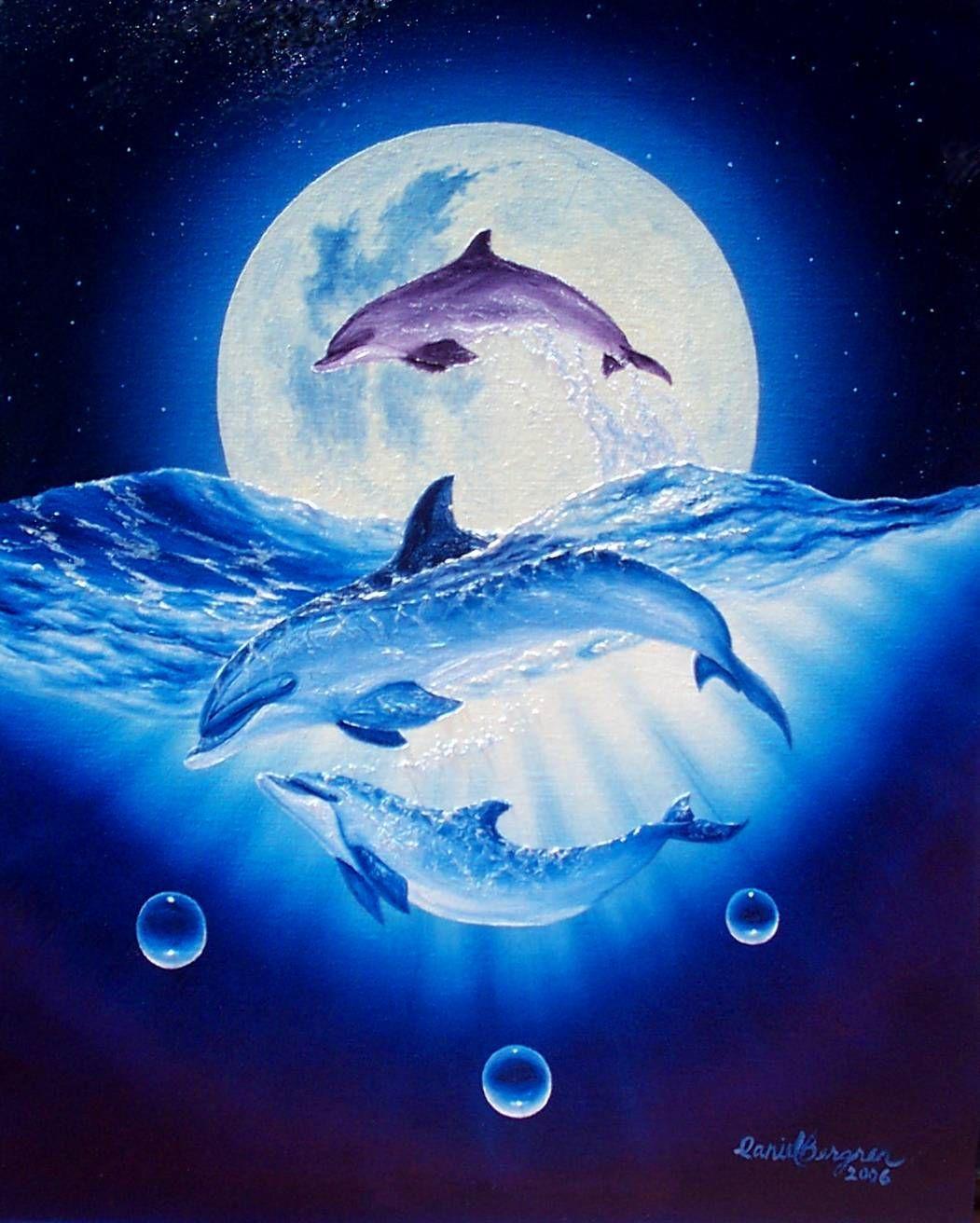 1051x1312 dolphin tatoos.com. This is the useful dolphin moon water night