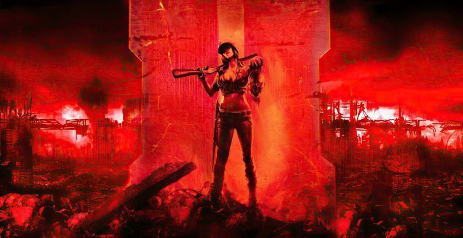 670x344 black ops ii, girl character with gun