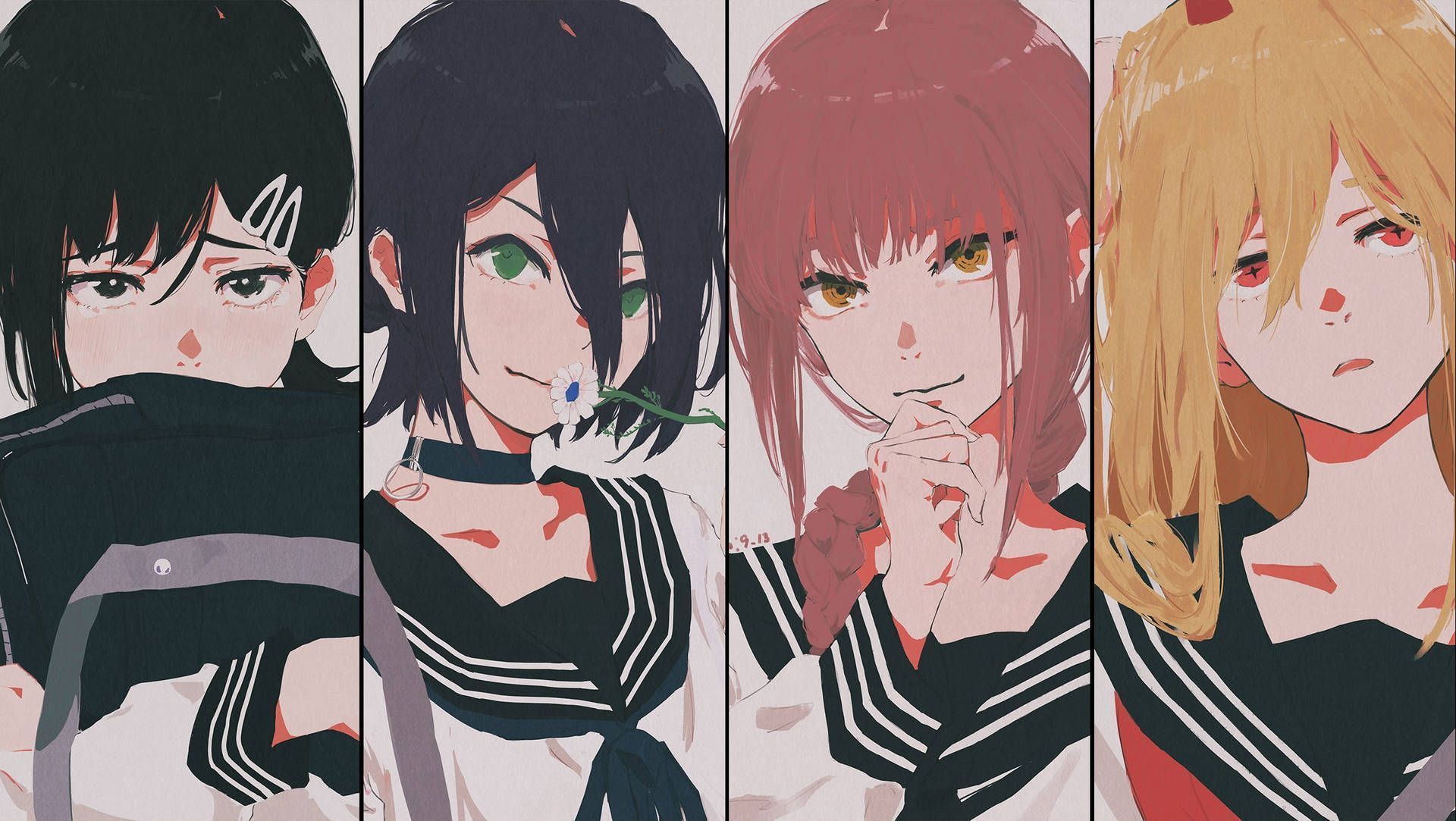 1920x1083 Chainsaw Man Girls Wallpaper