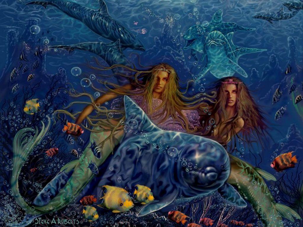 1024x768 Mermaids Of Acqualainia, 1024 x 768pix wallpaper Fantasy Art