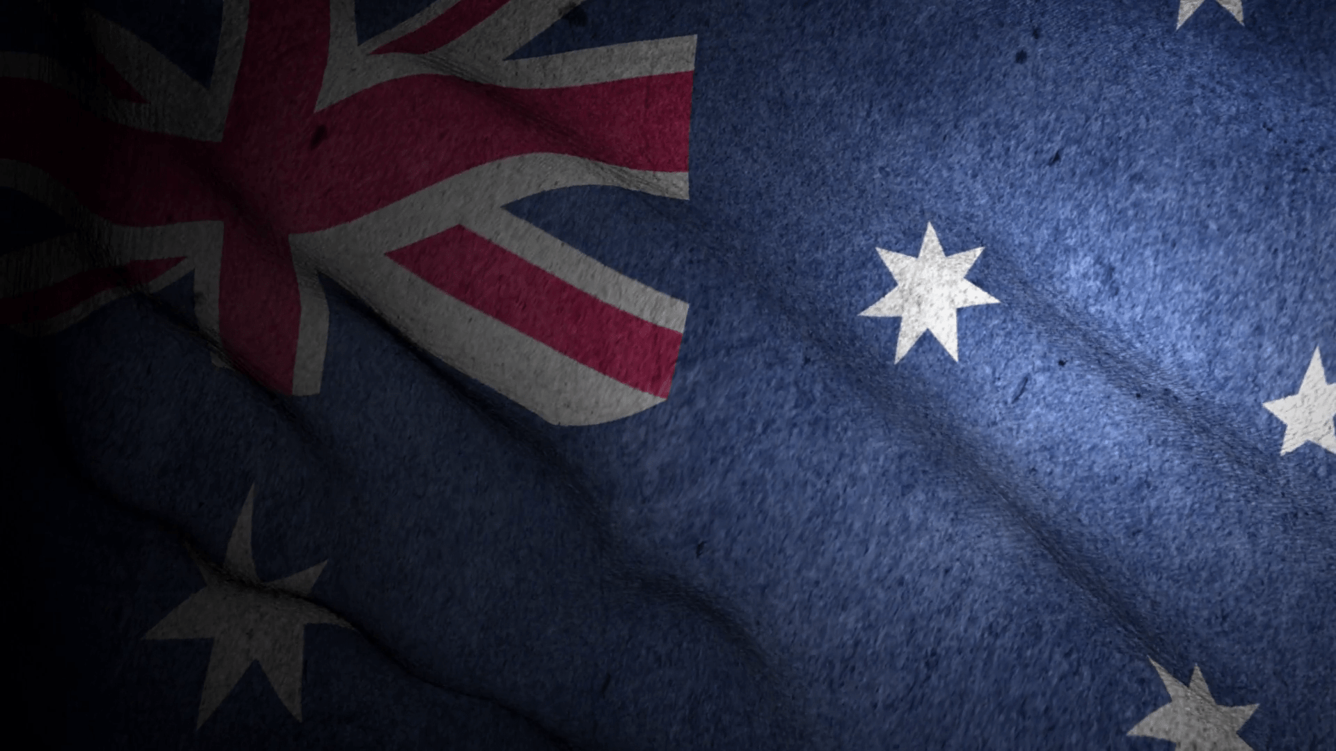 1920x1080 A Flag of Australia waving with the wind in an epic, dramatic and realistic way. Very patriotic an inspirational with glory. An Australian flag Stock