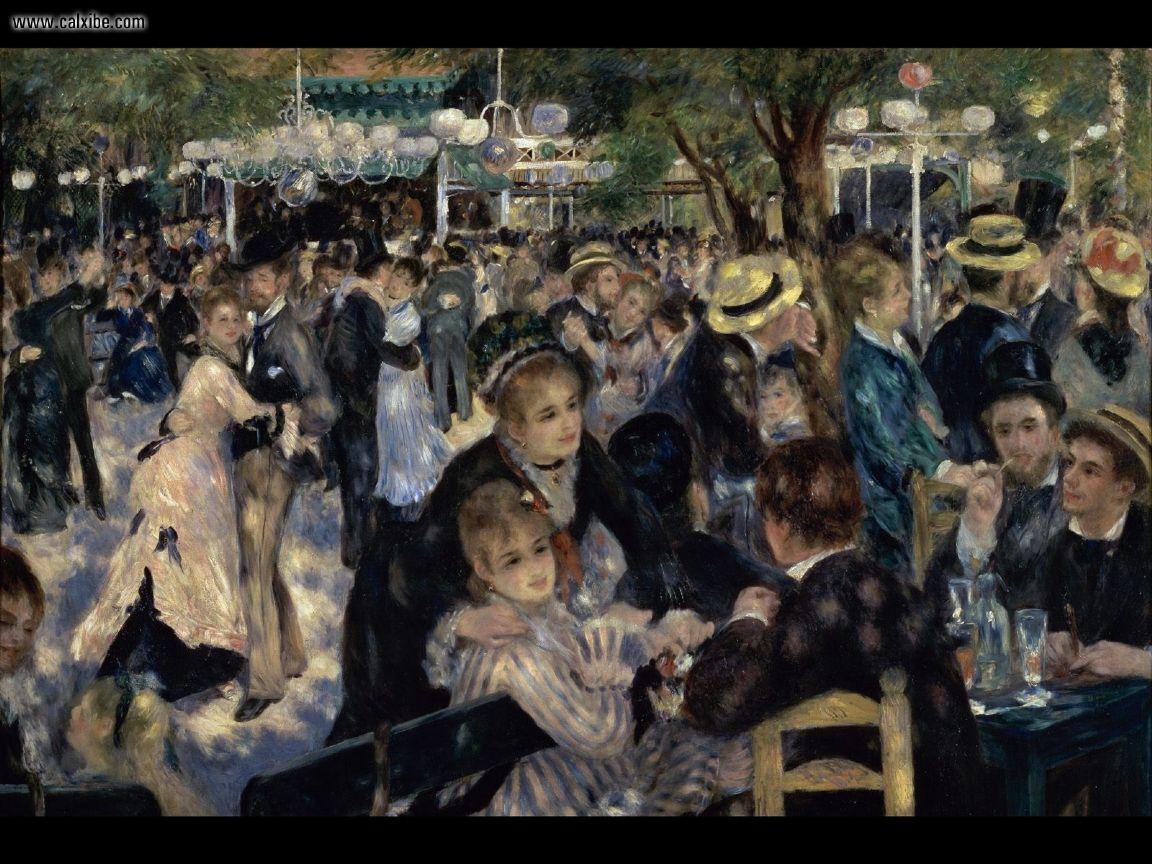 1152x864 Drawing & Painting: Bal du moulin de la Galette, Renoir