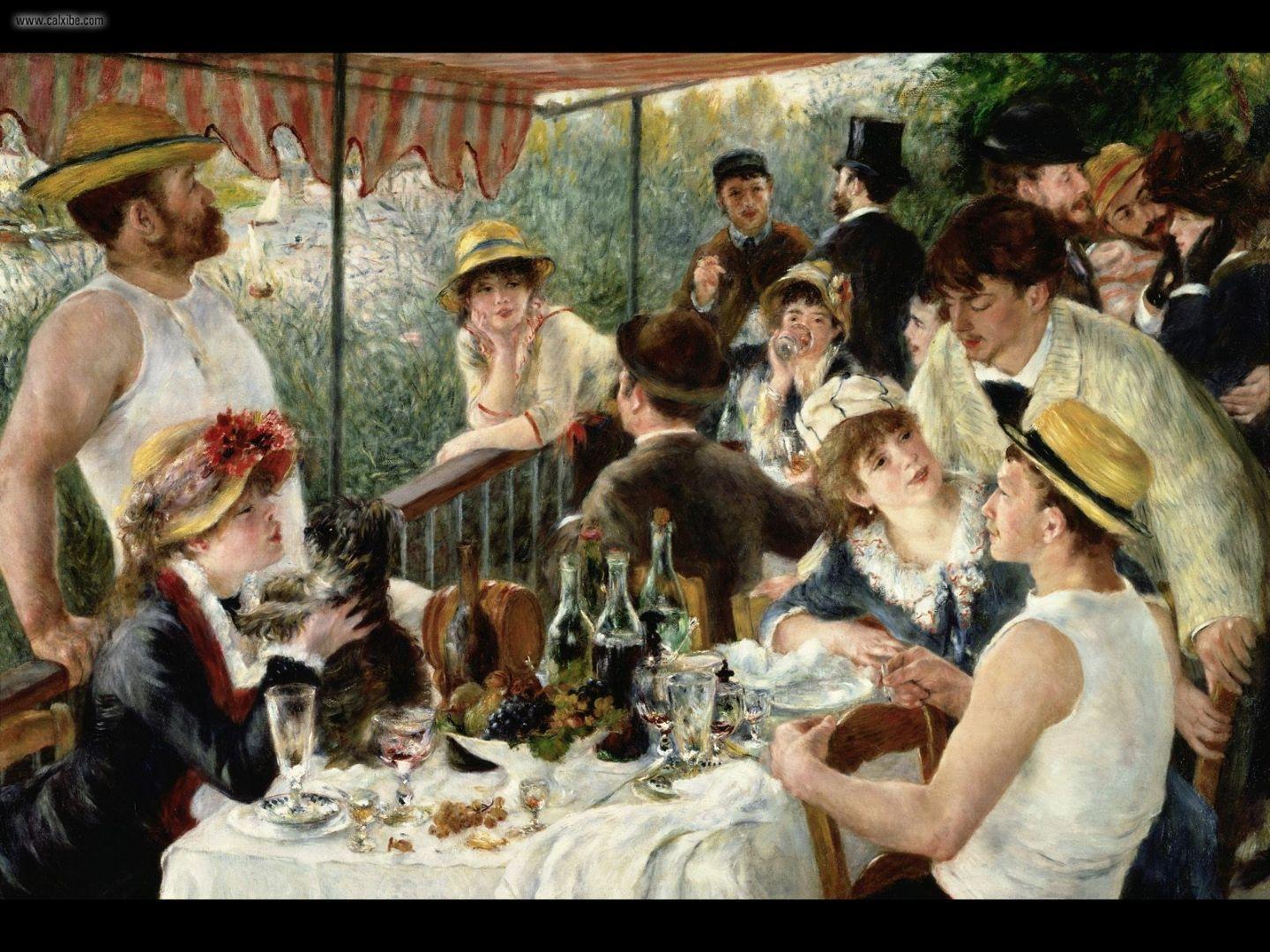 1440x1080 Drawing & Painting: Luncheon of the Boating Party Renoir