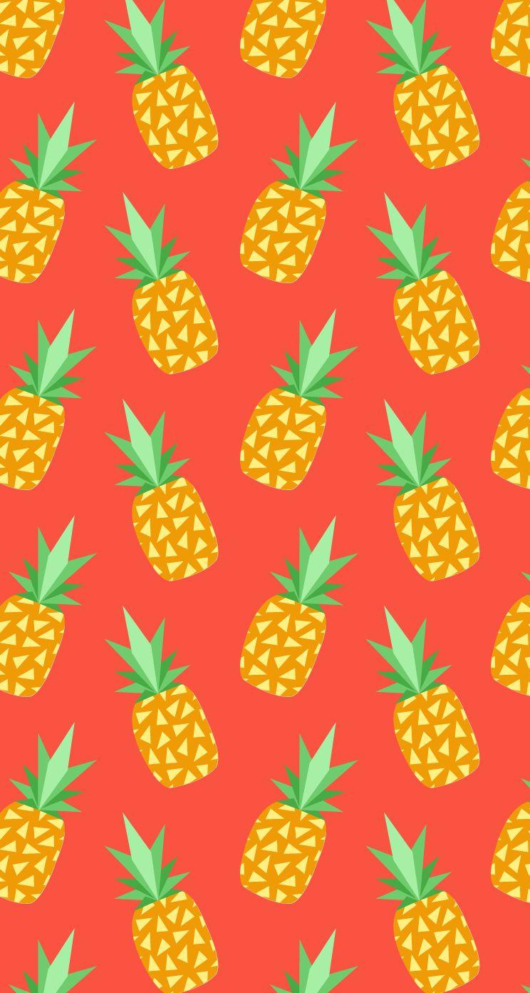 744x1392 Cute Pineapple Wallpaper for iPhones