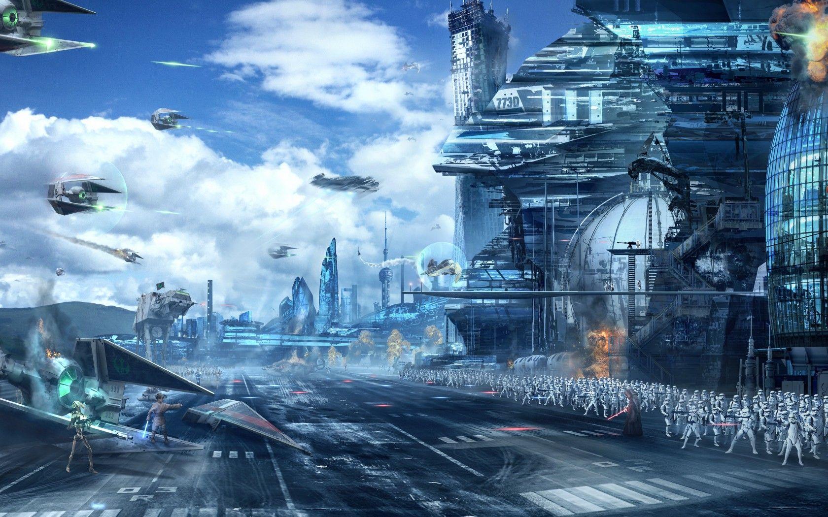 1680x1050 Download Wallpaper 1680x1050 Blue sky, Clouds, Building