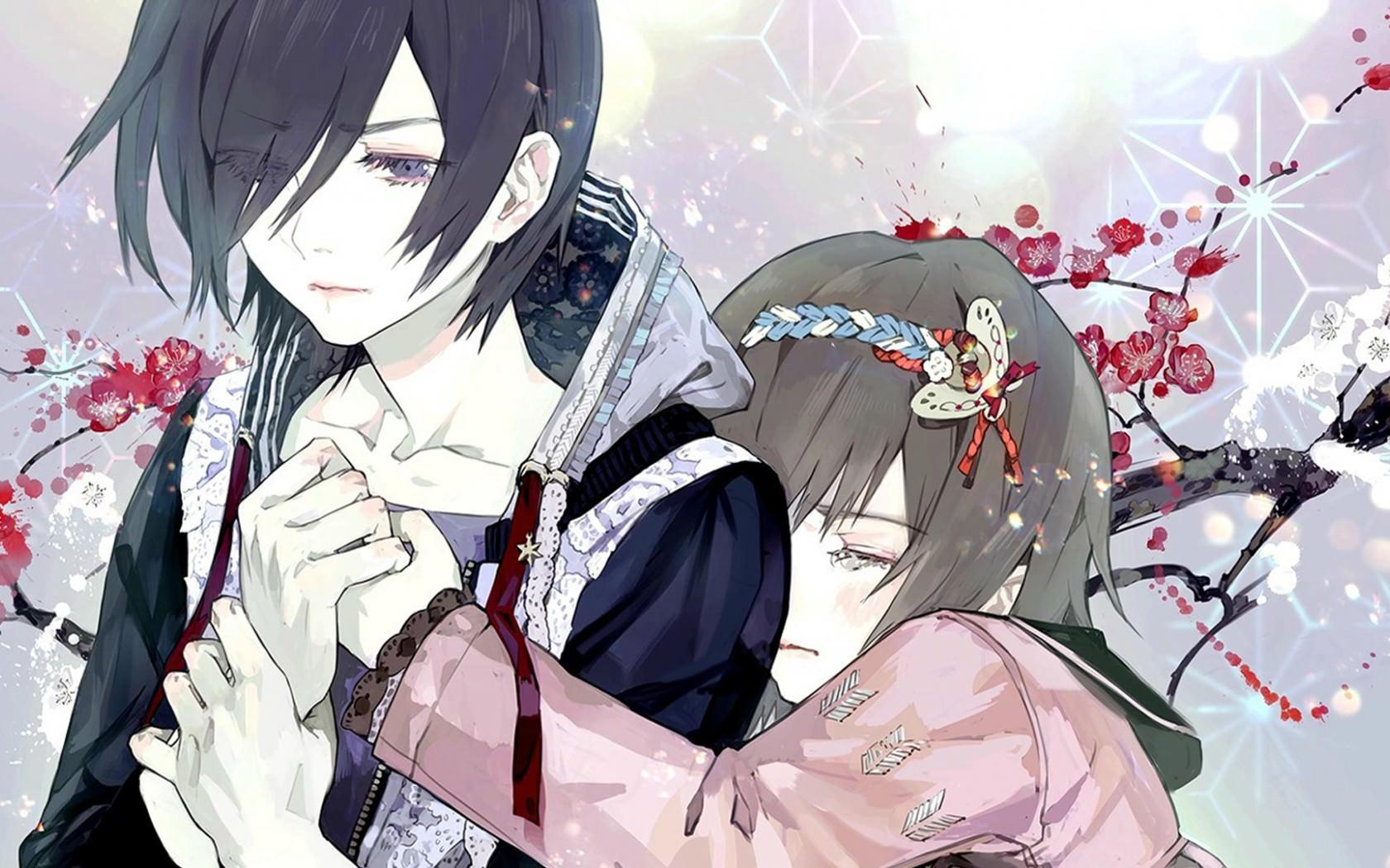 1680x1050 Tokyo ghoul, Fueguchi hinami, Kirishima touka, Hugs wallpaper. HD