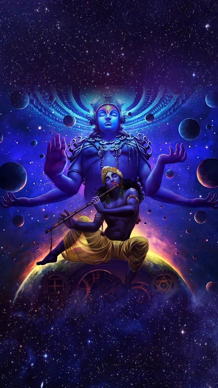901x1600 Lord Krishna Mobile Walls