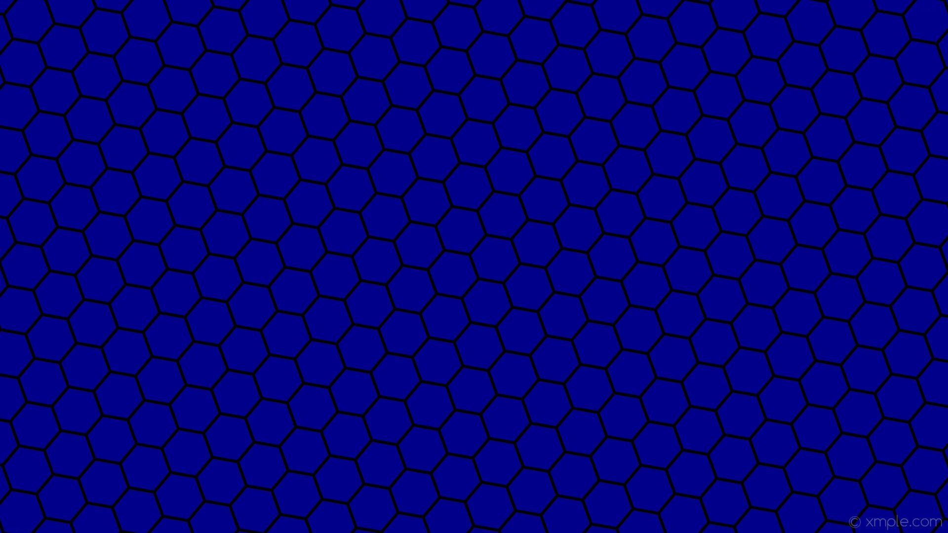 1920x1080 Blue Hexagon Wallpaper