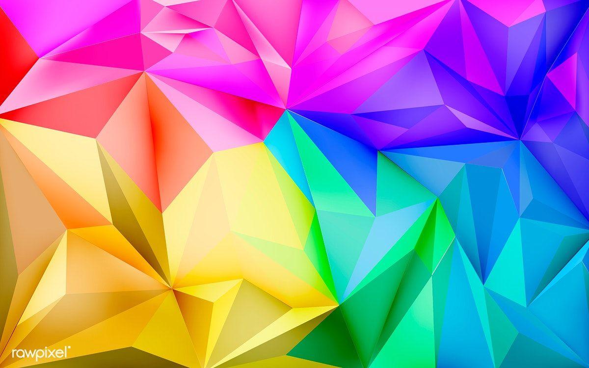 Rainbow Polygon Wallpapers - Top Free Rainbow Polygon Backgrounds