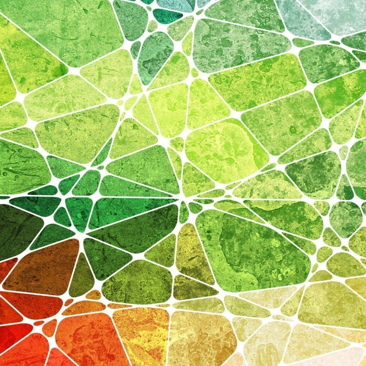 1200x1200 Abstraction Rainbow colorful polygon mobile wallpaper