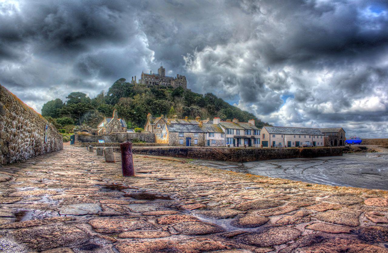 1280x836 Wallpaper United Kingdom Sea HDRI Castles Coast Waterfront