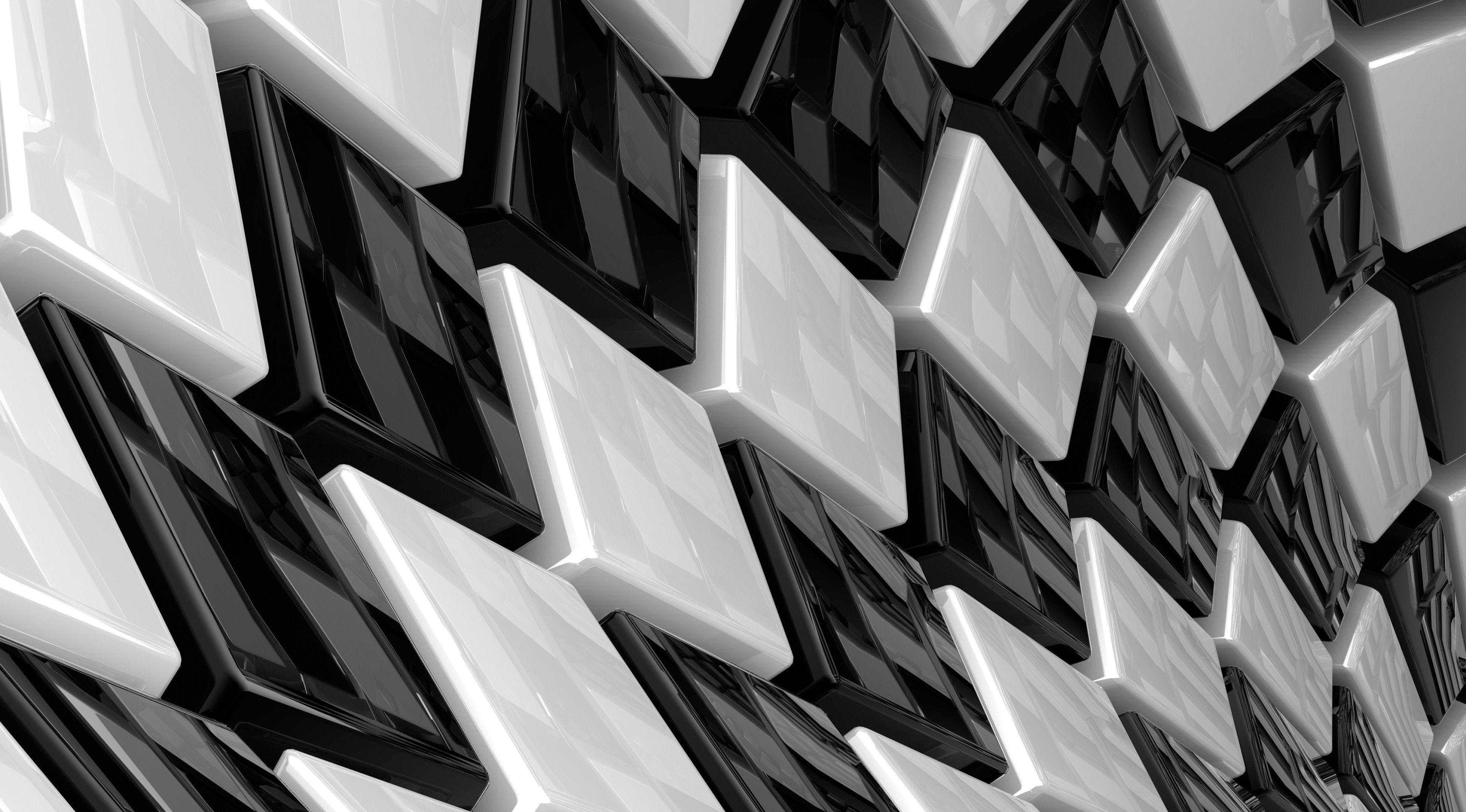 3840x2128 HD Black and White Wallpaper background picture