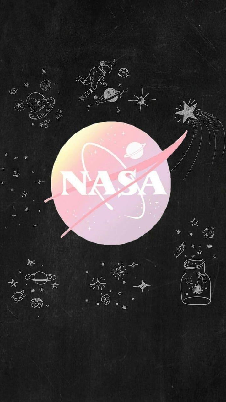 Download NASA iPhone Logo Violet Wallpaper | Wallpapers.com