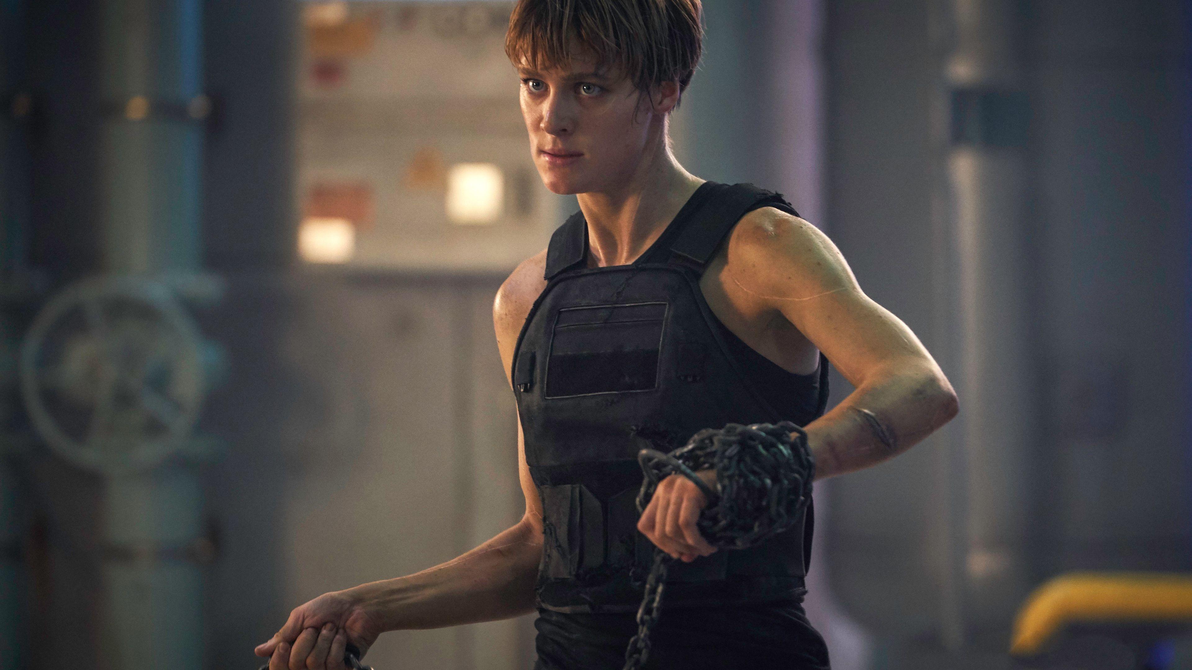 3840x2160 Wallpaper 4k Mackenzie Davis As Grace In Terminator Dark