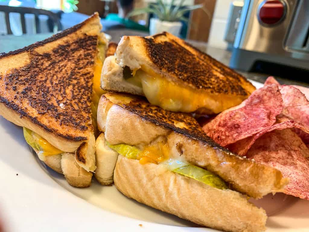 1024x768 Recipe: Spicy Pickle Grilled Cheese