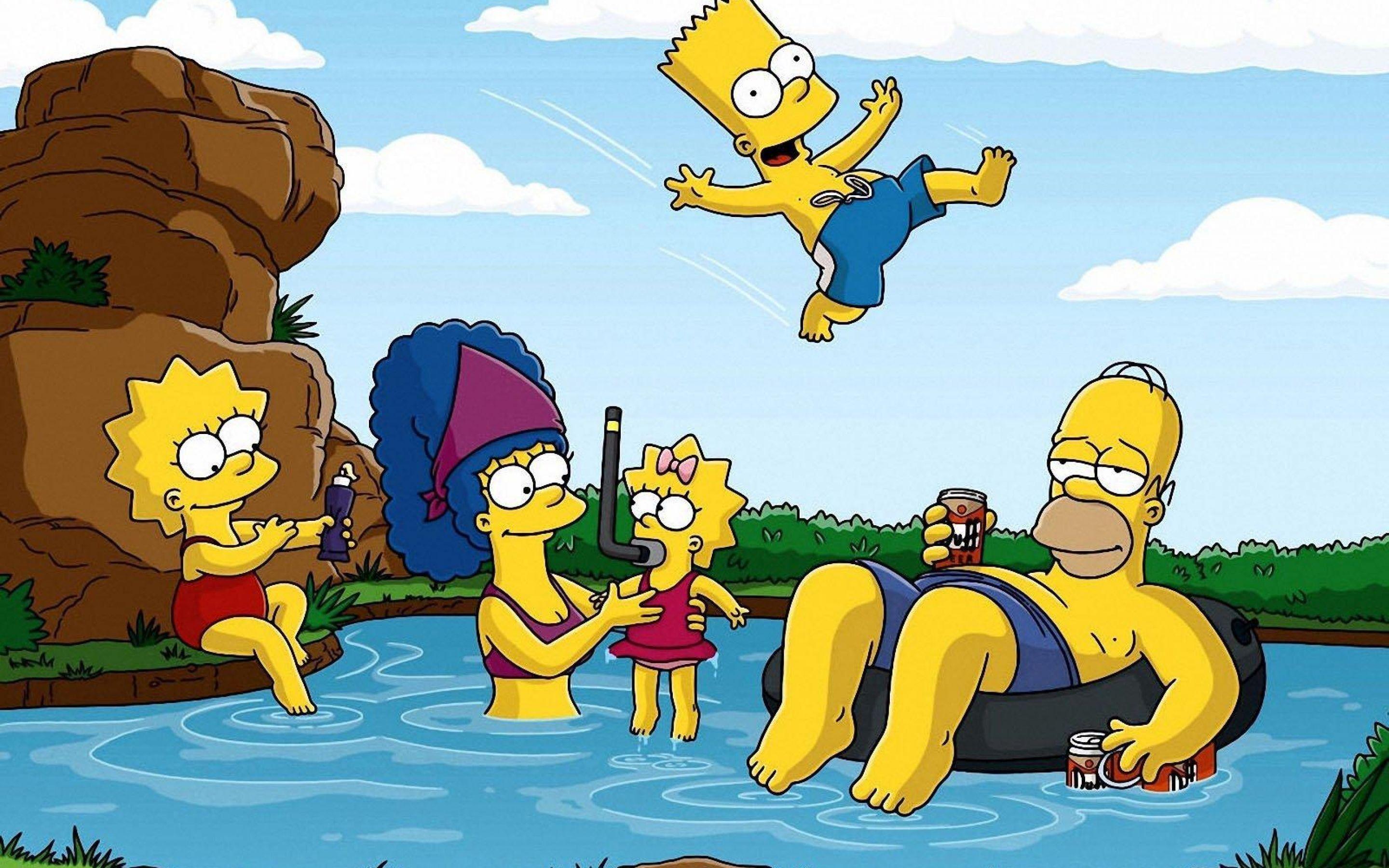 2880x1800 The Simpsons, Homer Simpson, Marge Simpson, Bart Simpson