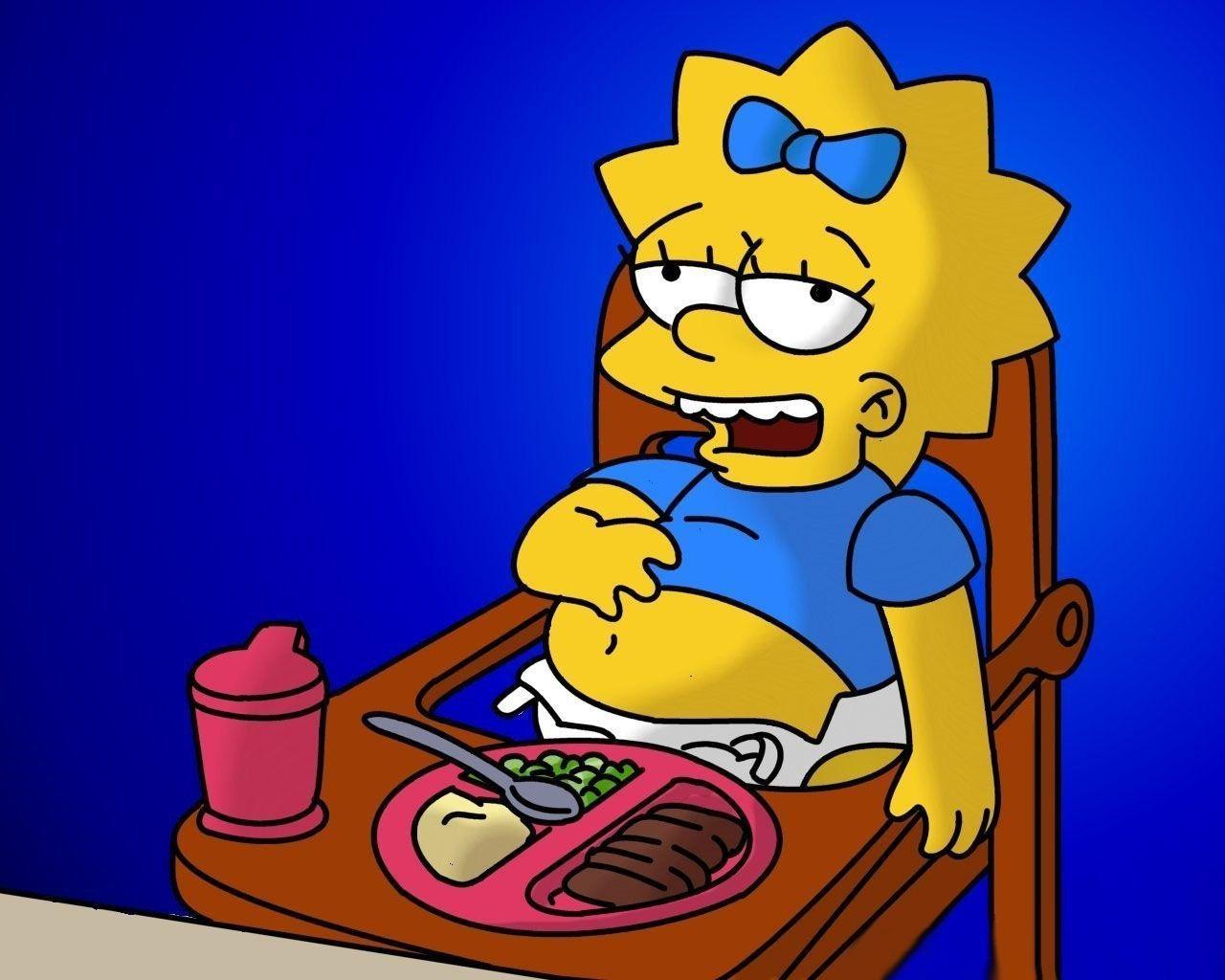 1280x1024 Maggie Simpson