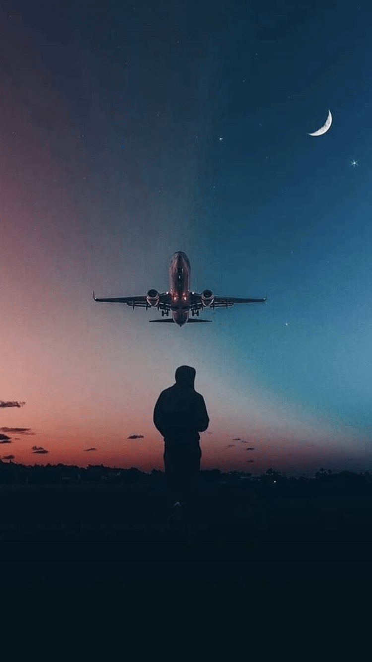 750x1334 Flugzeug Im Himmel Von Unknown iPhone Wallpaper