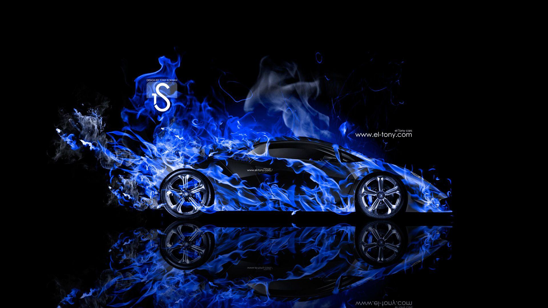 1920x1080 Black And Blue Lamborghini Wallpaper 1 Hình nền HD miễn phí