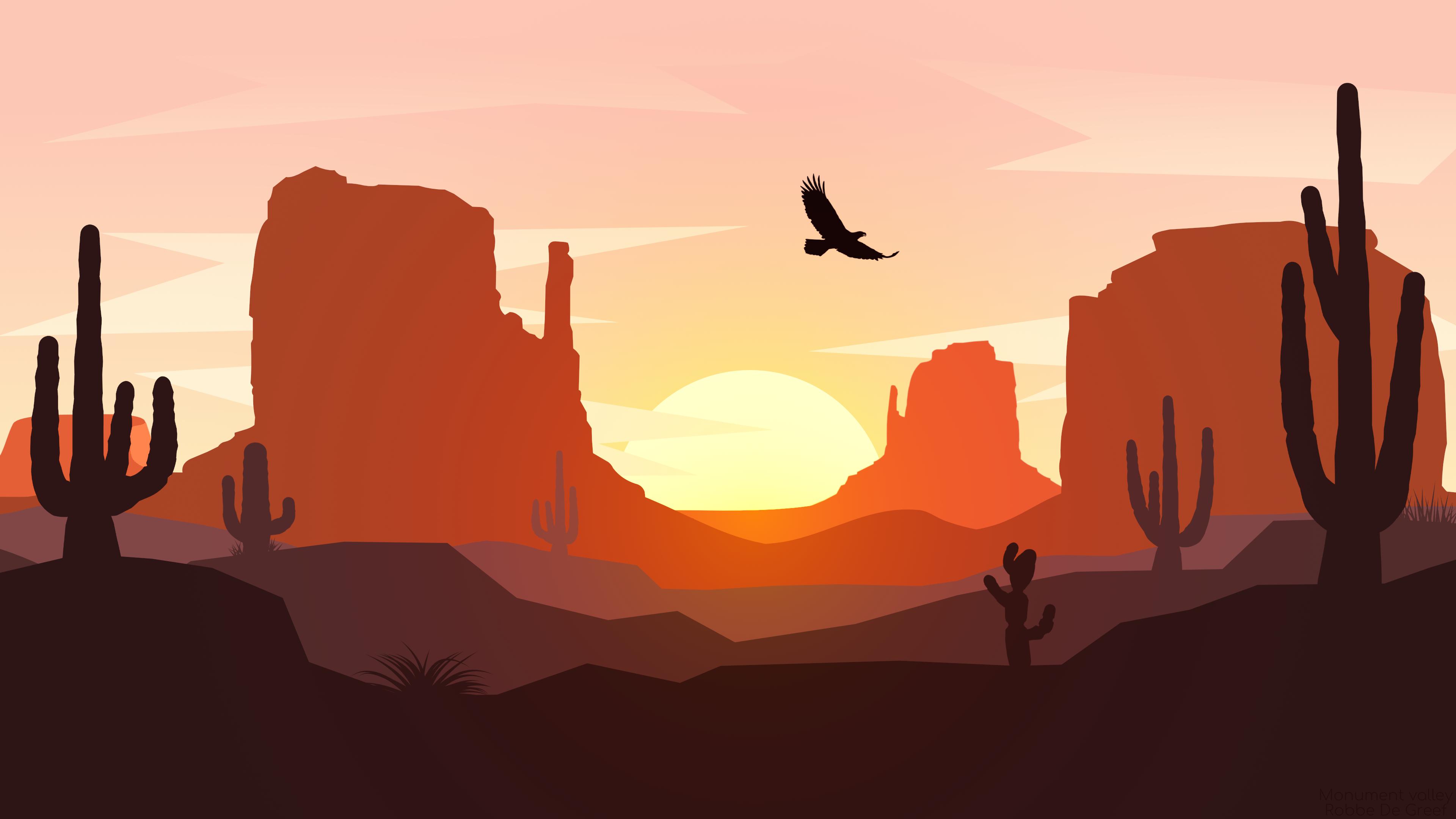 3840x2160 Flat Landscape Wallpaper