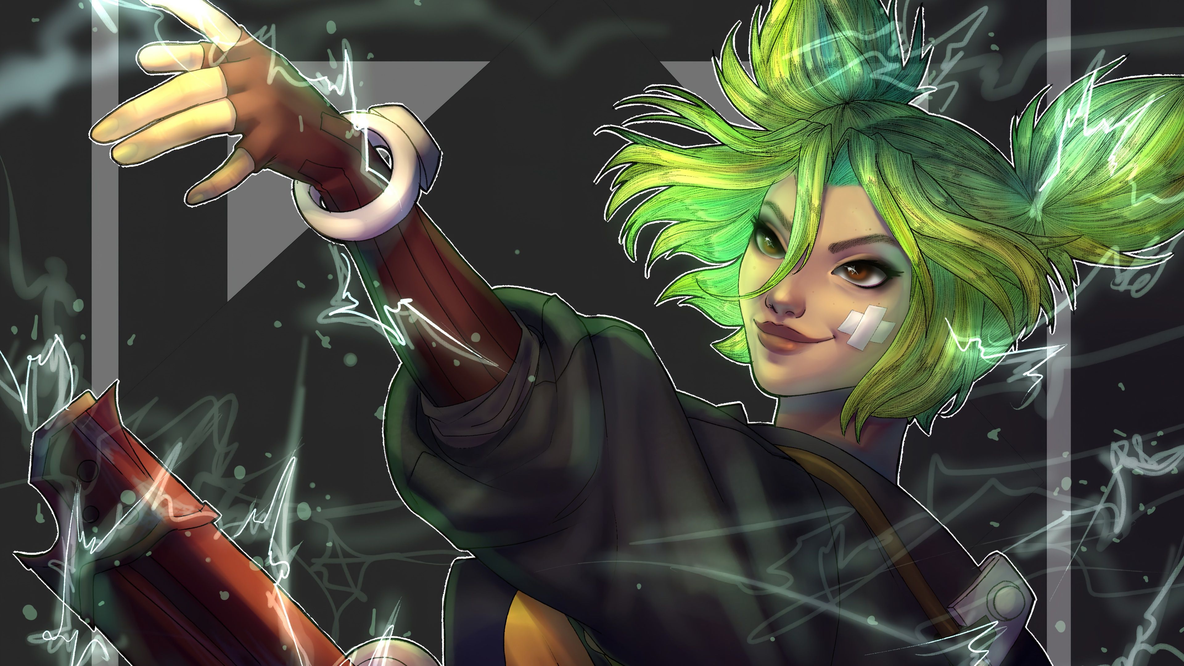 3840x2160 zeri, lol, league of legends, game, art