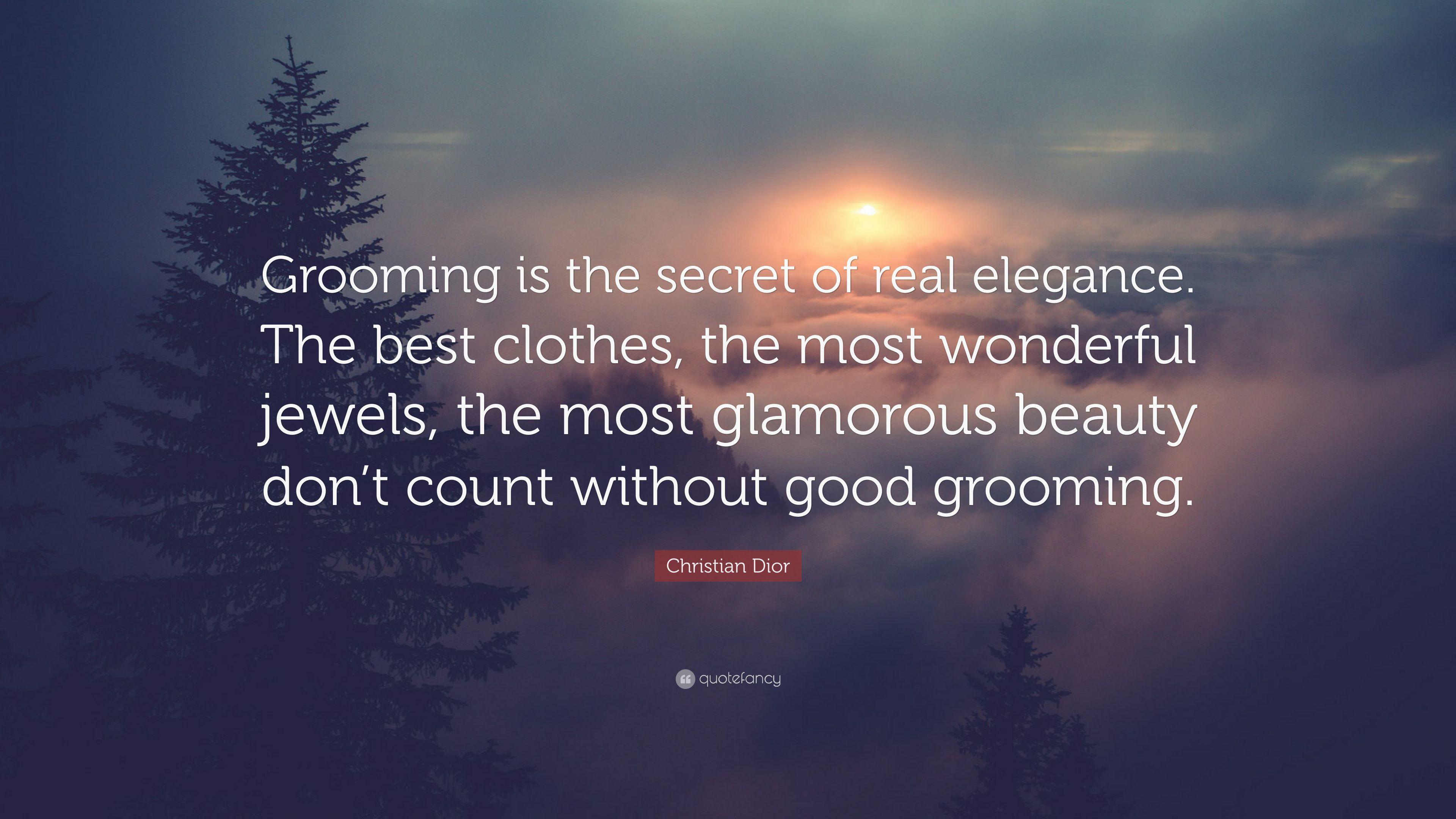 3840x2160 Christian Dior Quote: “Grooming is the secret of real elegance