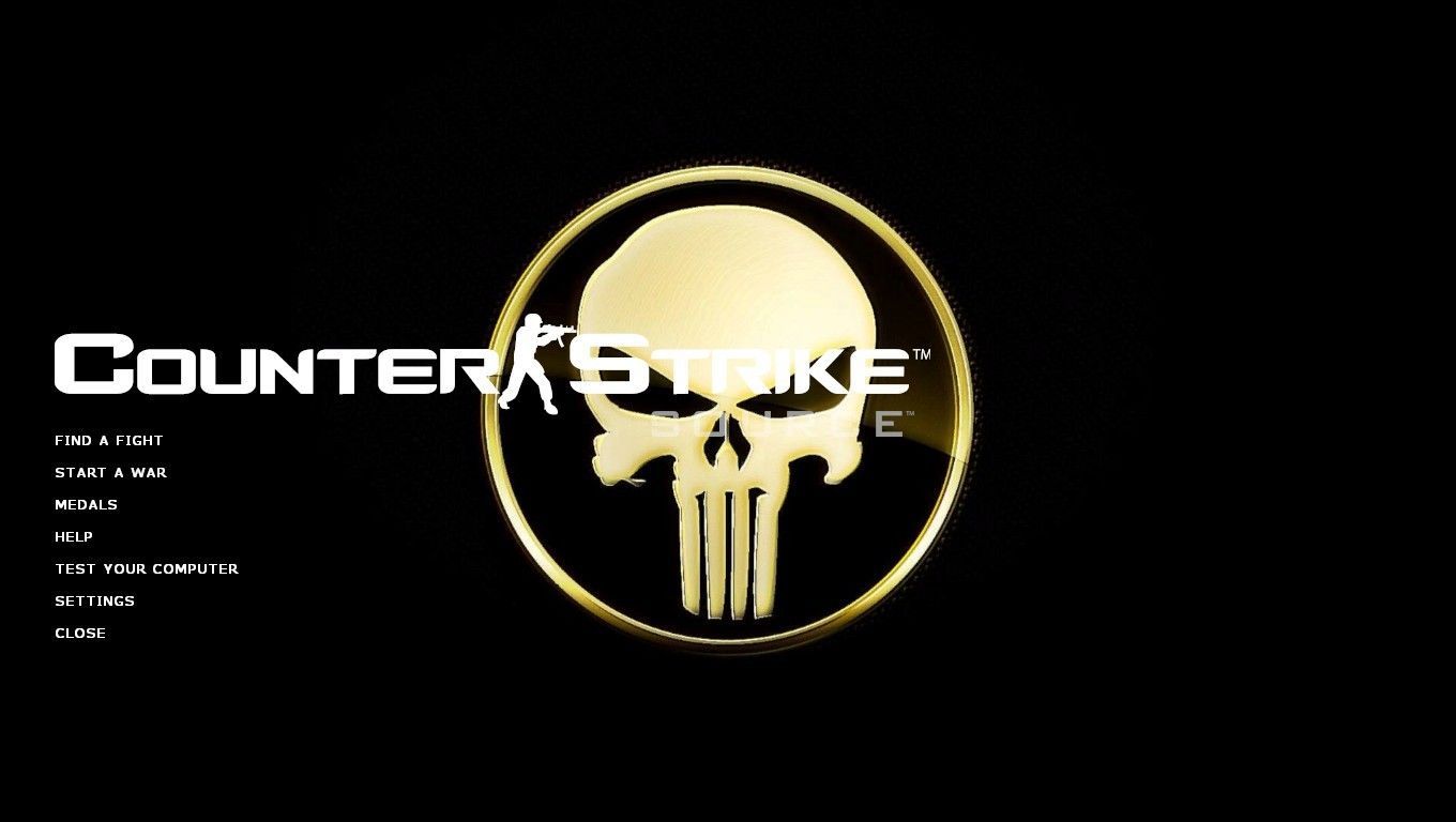 1360x768 The Punisher Logo Counter Strike
