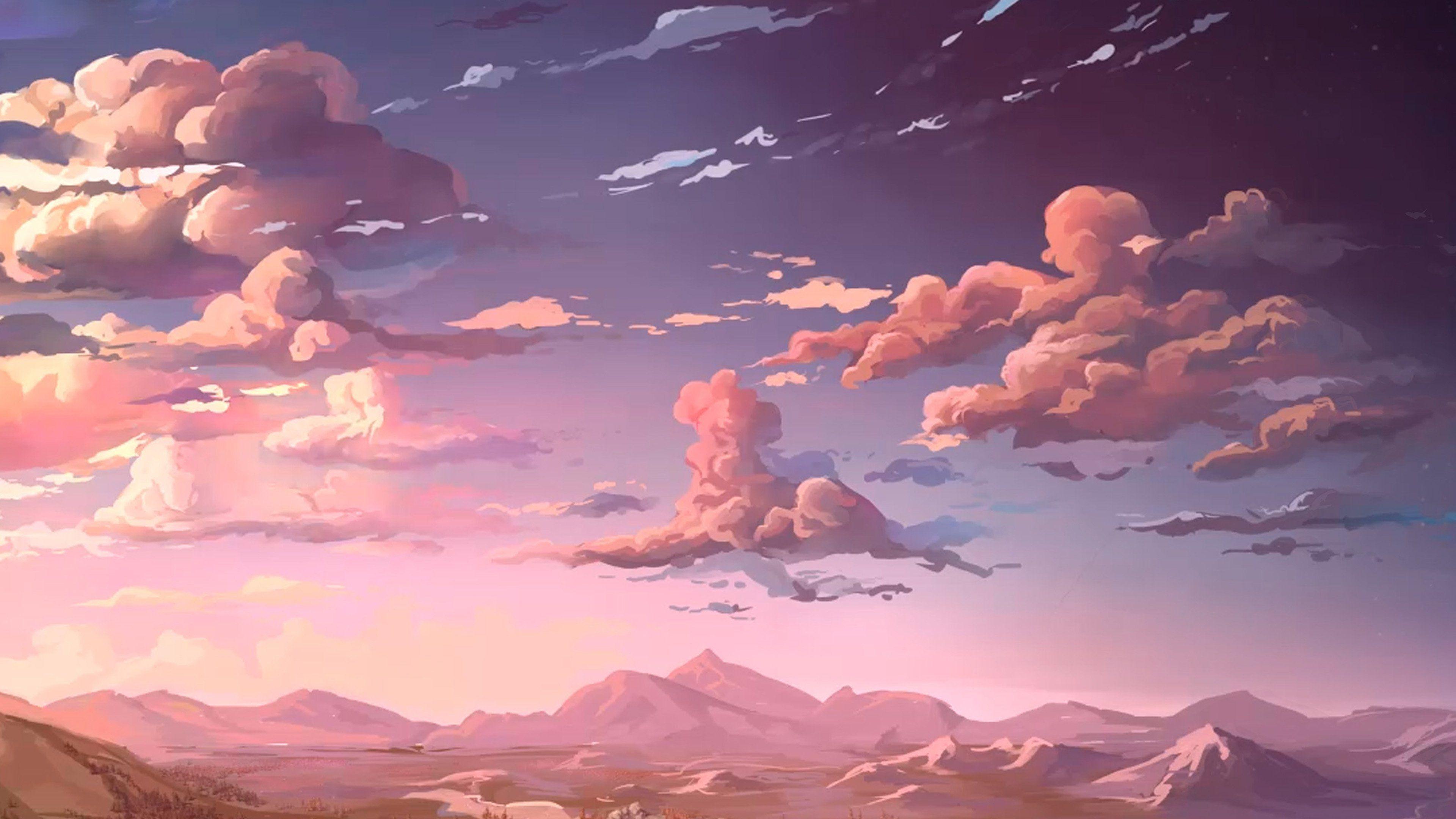 3840x2160 desktop wallpaper. nature anime art sea art