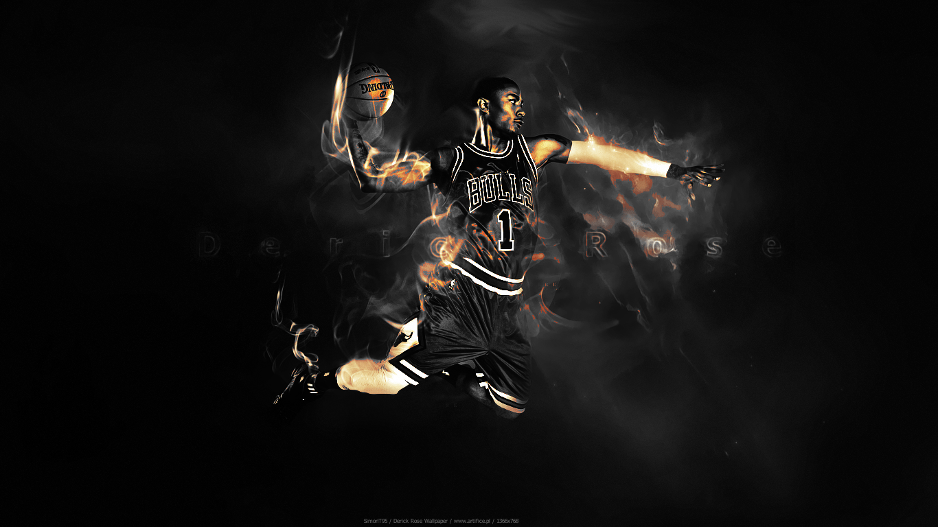1366x768 Basketball Derrick Rose HD Wallpaper Wallpaper