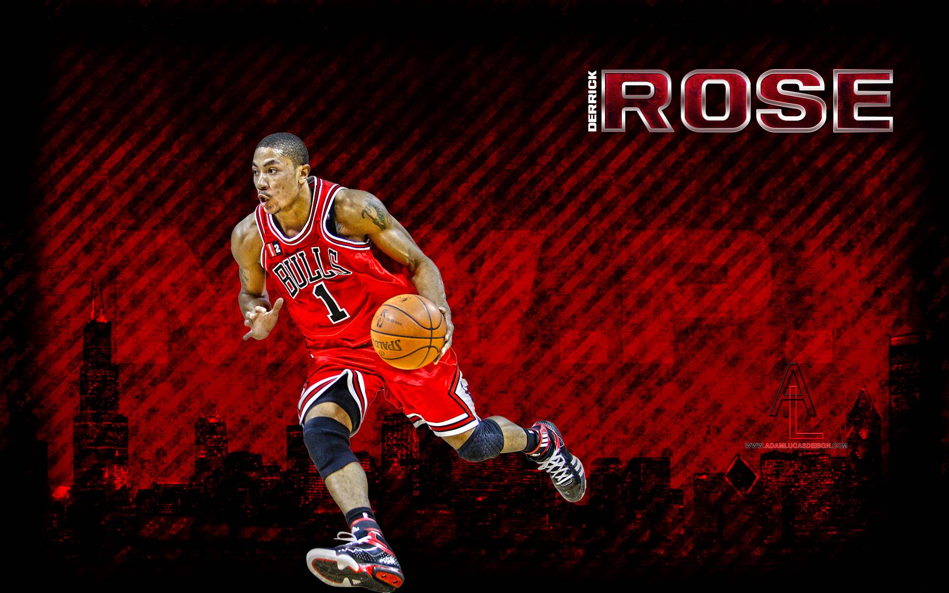 1920x1200 Derrick Rose Logo Wallpaper