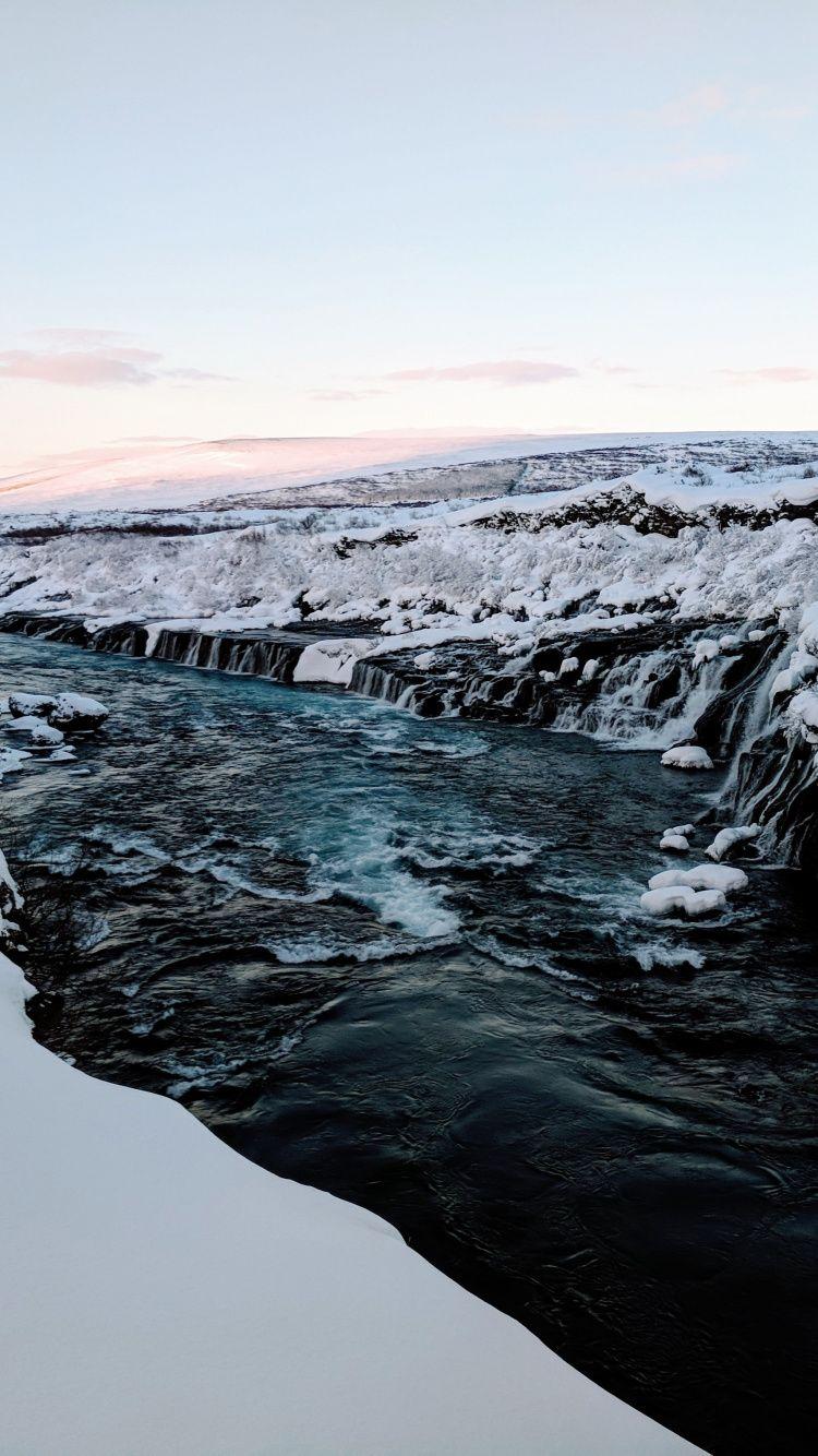 750x1334 Download 750x1334 wallpaper iceland, cold river, landscape
