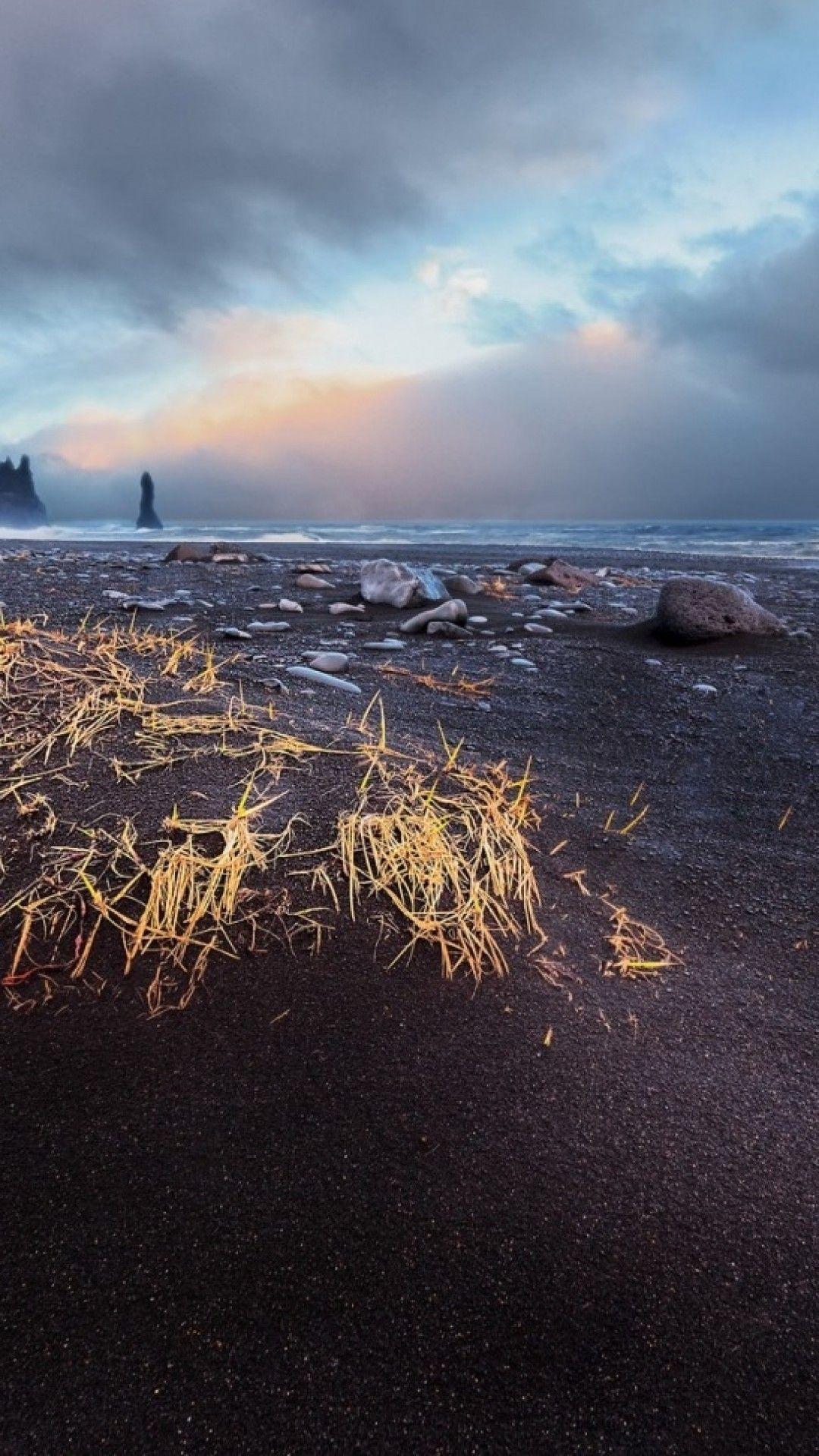 1080x1920 Download 1080x1920 Iceland, Reynisfjara Beach, Waves, Sea