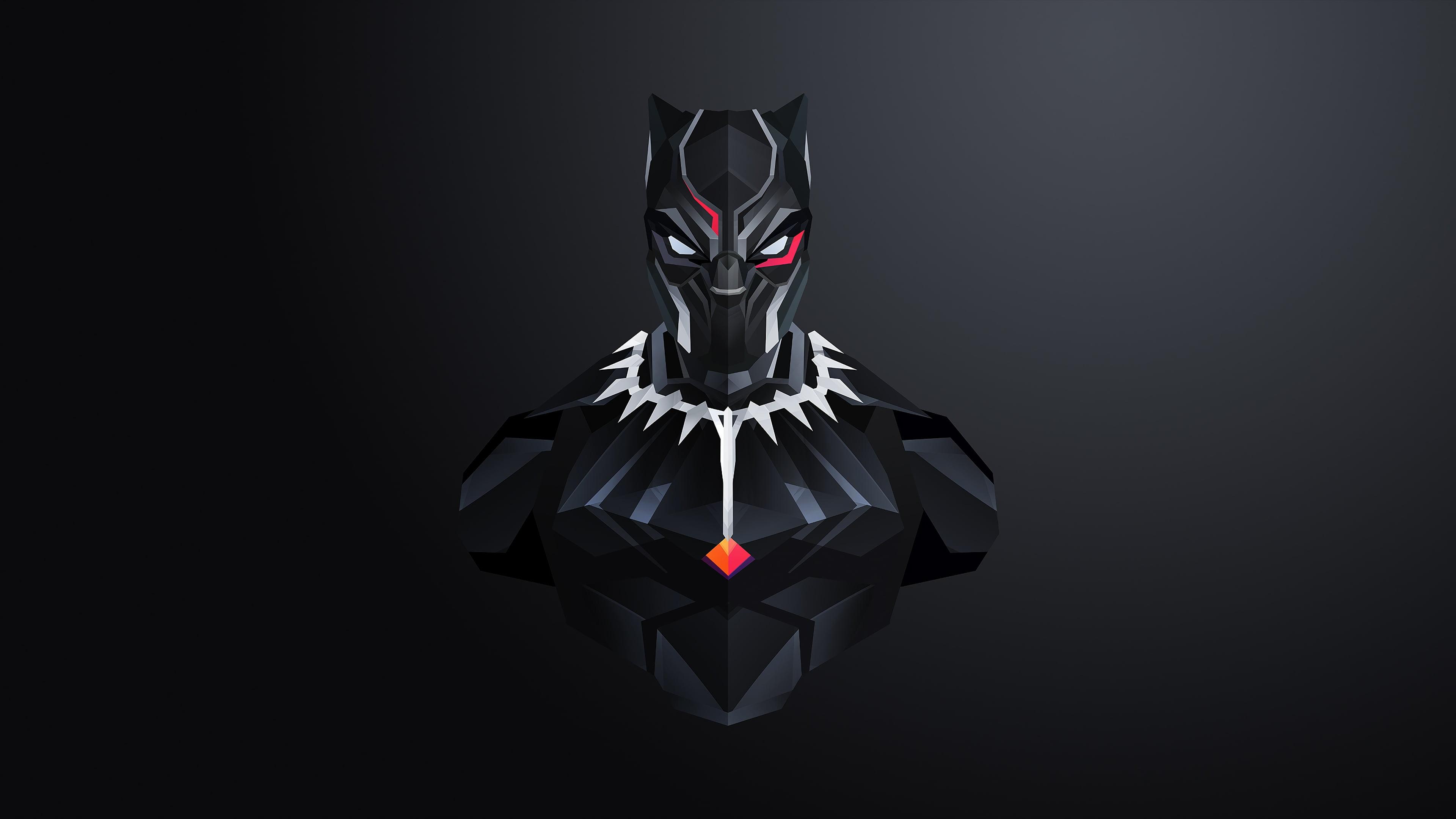 3840x2160 Marvel Black Panther illustration HD wallpaper