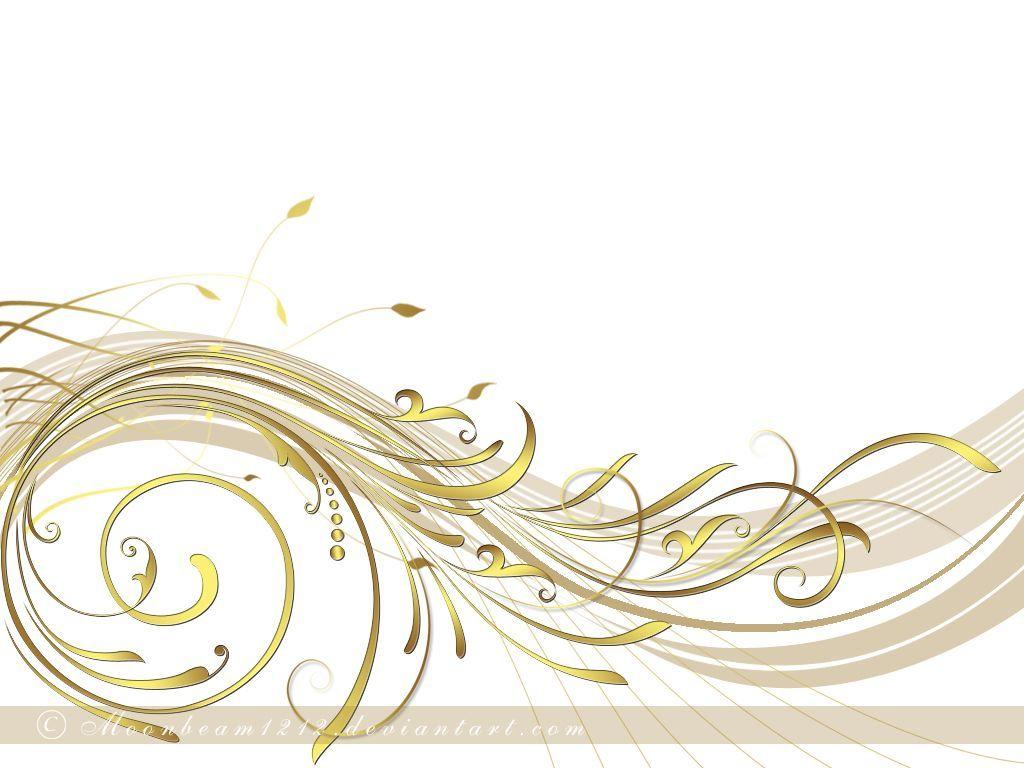 1024x768 White And Gold Wallpaper