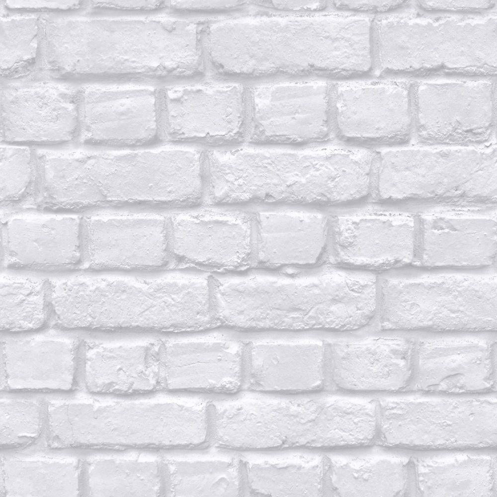 1000x1000 Rasch Rasch Brick Wall Pattern Faux Effect White Stone Textured Wallpaper 226799
