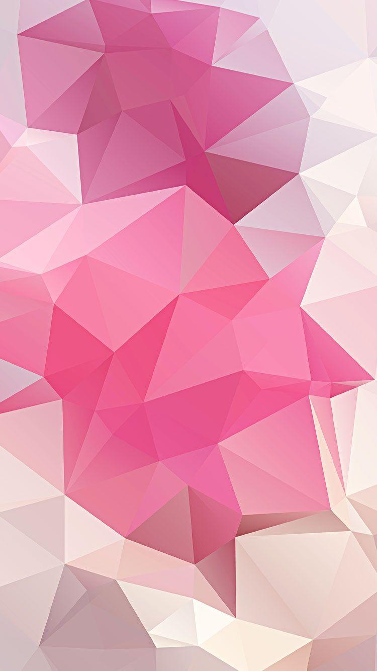 Pink Triangle And Trapezoid Geometric Shapes Wallpaper