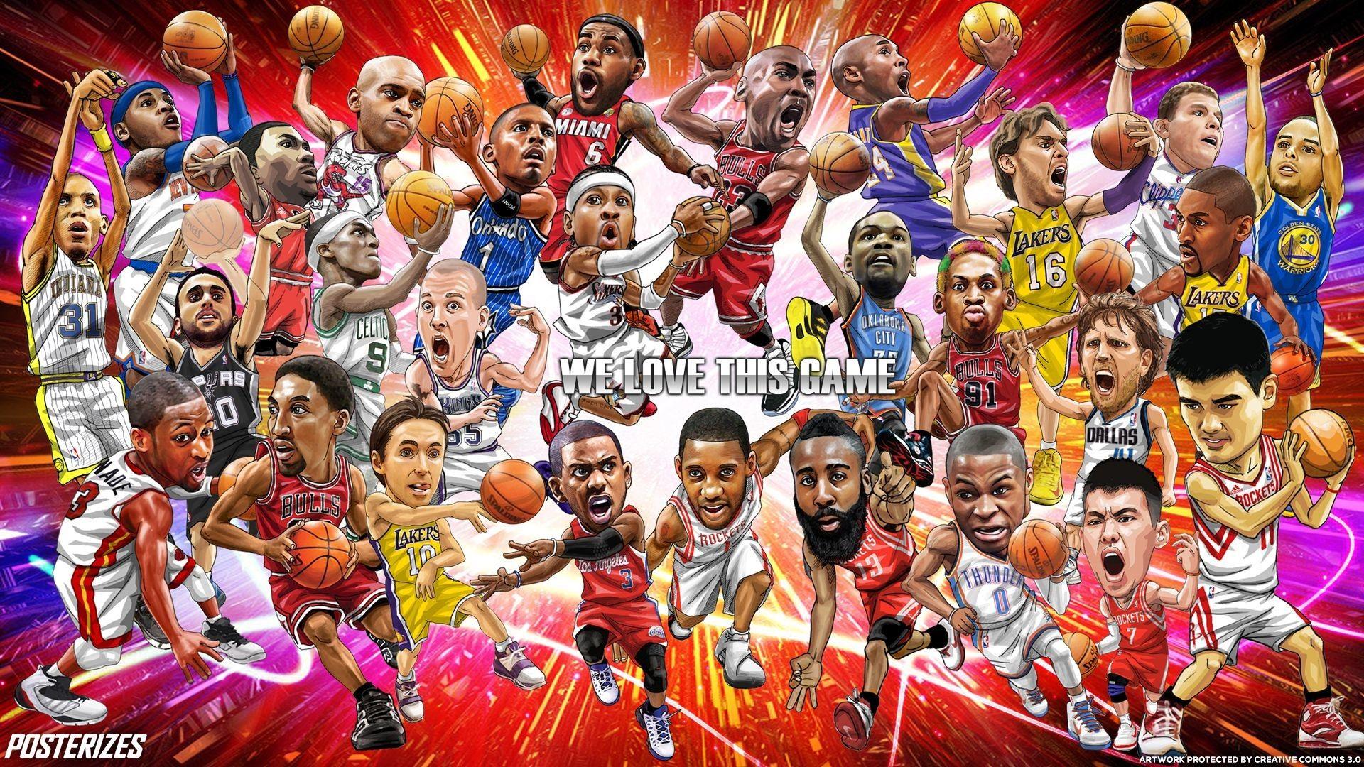 NBA Cartoon Wallpapers - Top Free NBA Cartoon Backgrounds - WallpaperAccess