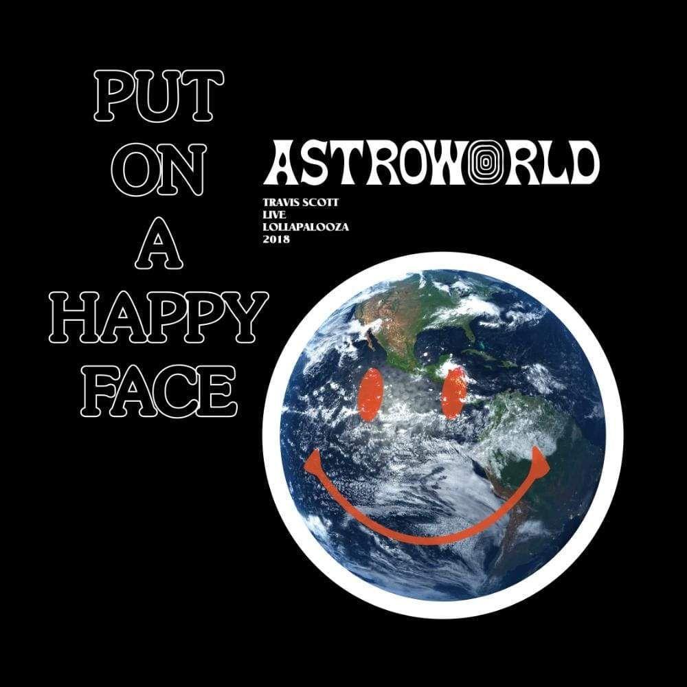 1000x1000 Astroworld put on a happy face hoodie. looks in 2019