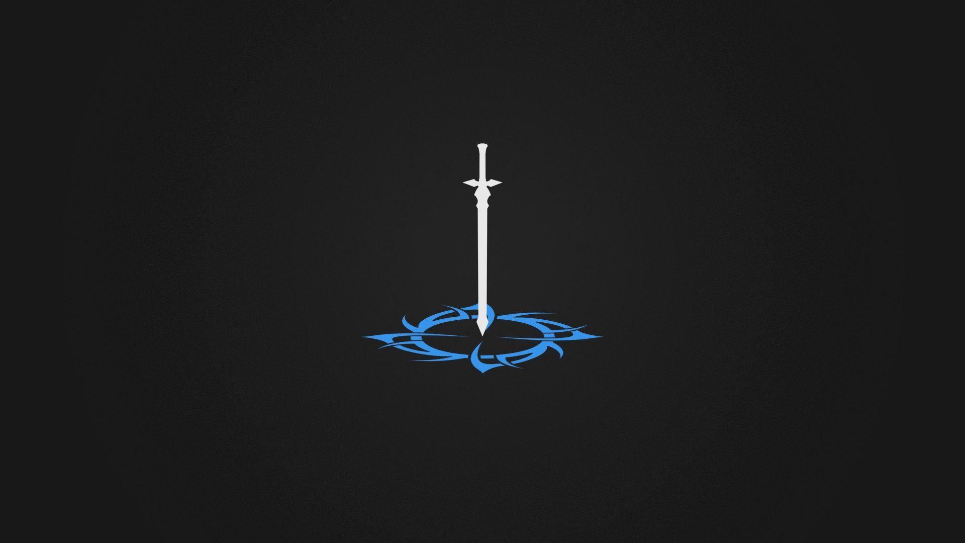 1920x1080 minimalism, Sword, Black, White, Anime HD Wallpaper