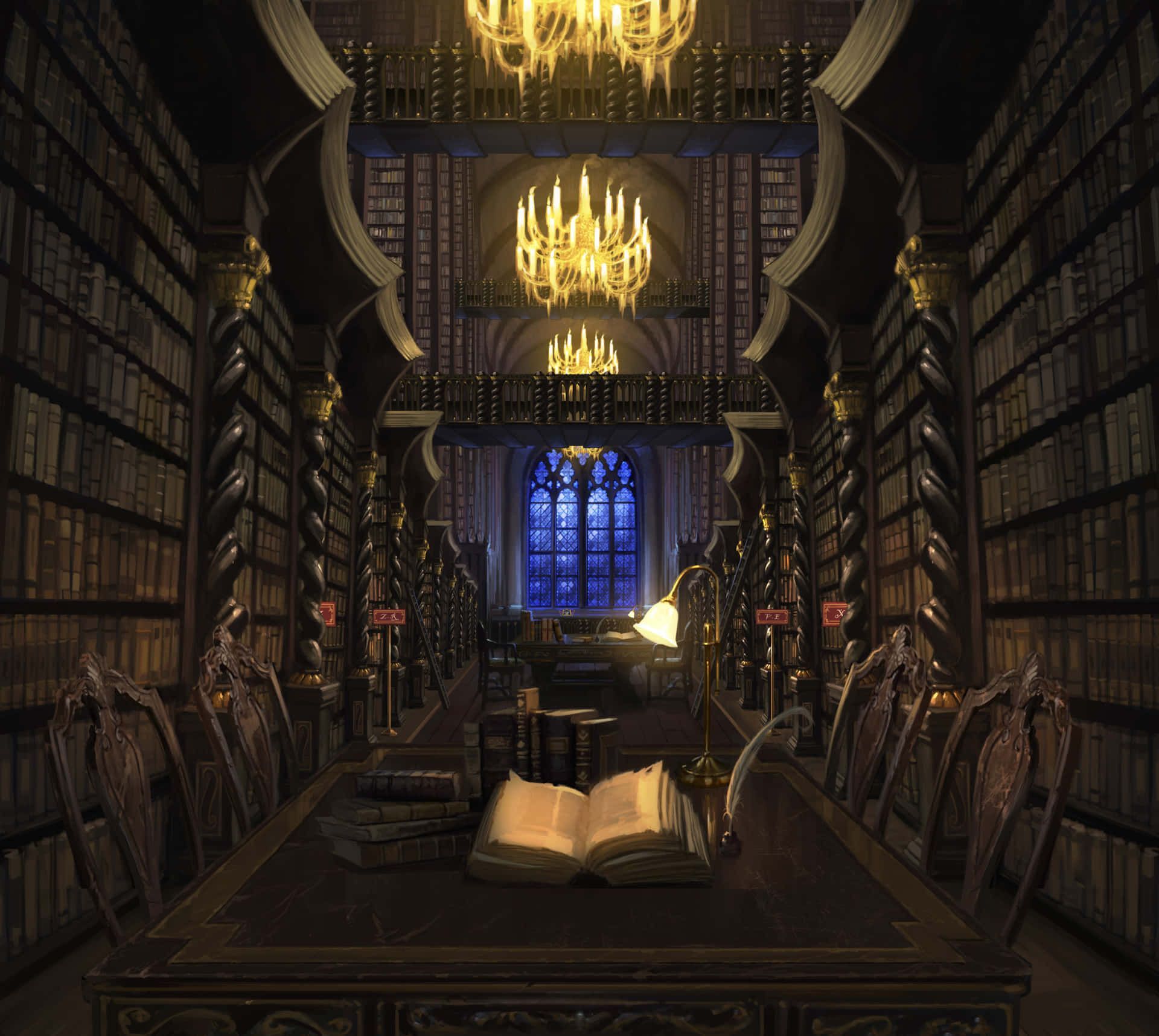 1920x1715 The Hogwarts Library Wallpaper