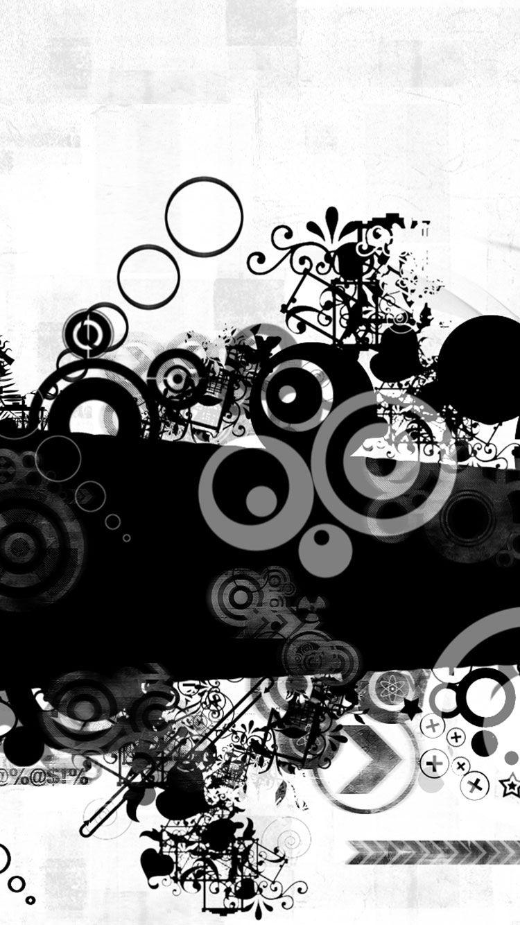 750x1334 HD Black & White iPhone Background