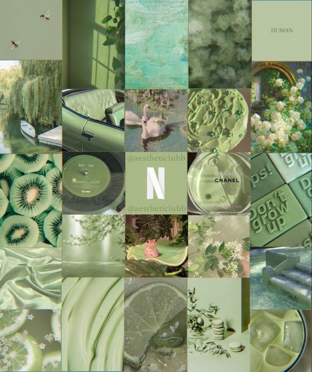 Light Green Collage Wallpapers Top Free Light Green Collage