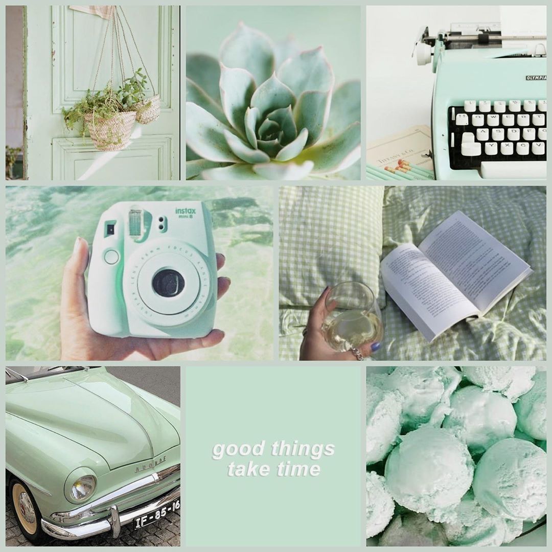 Light Green Collage Wallpapers - Top Free Light Green Collage ...