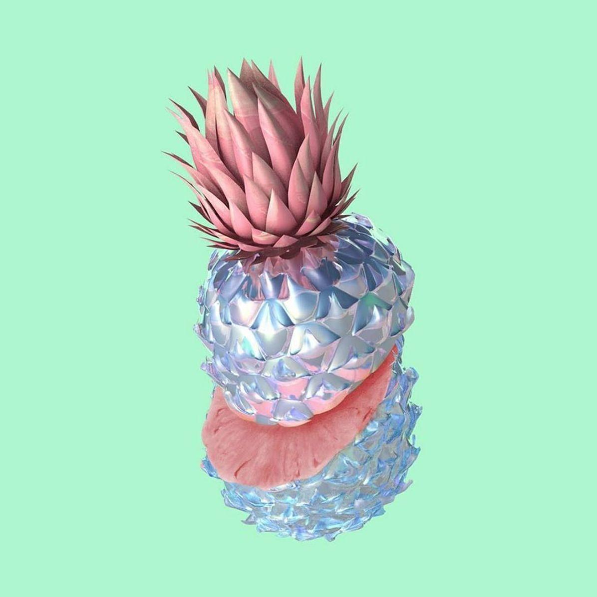 1196x1196 Genial. Fineapple. Pineapple wallpaper, Fruit painting