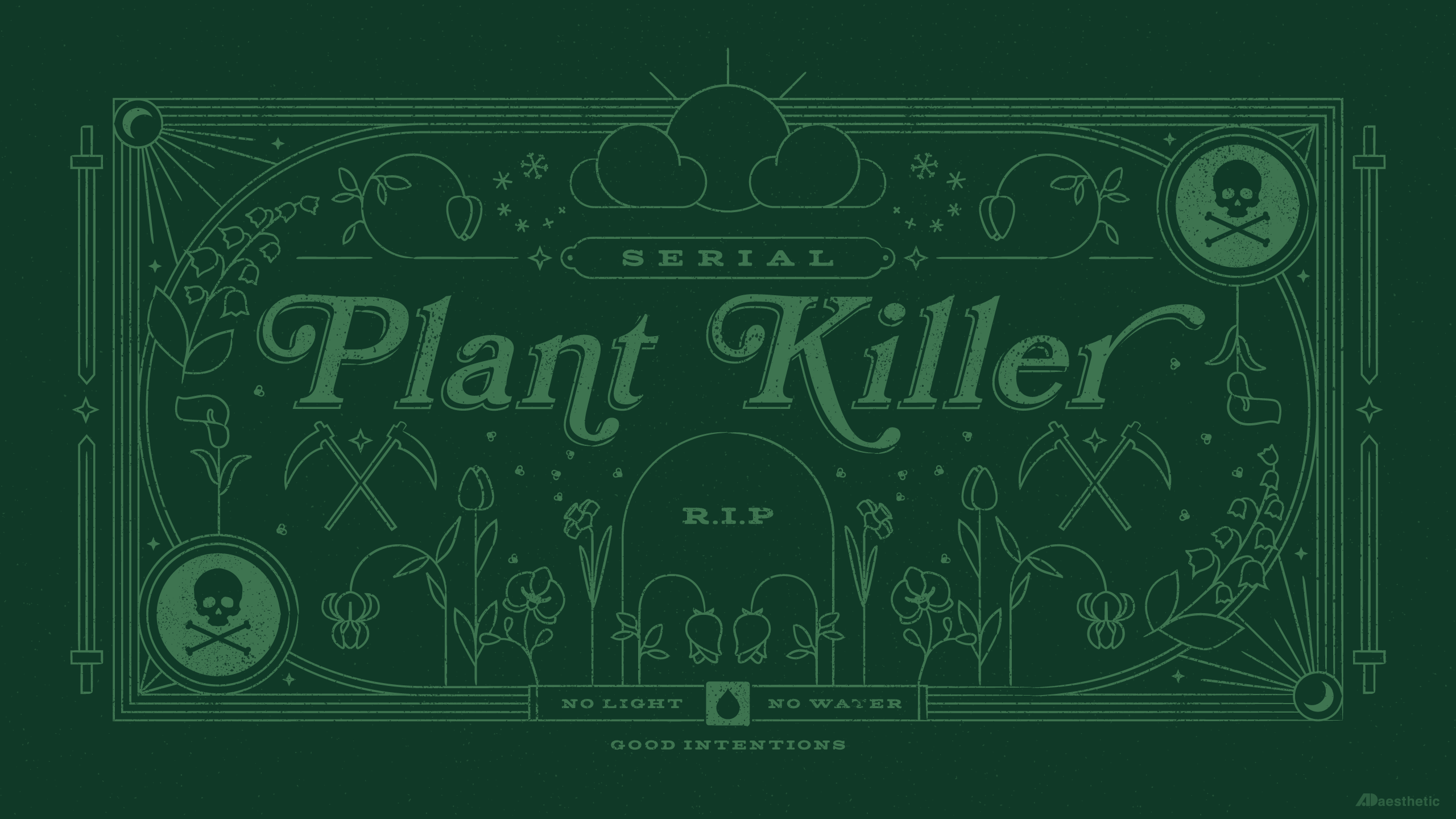 2560x1440 Sage Green Aesthetic PC Wallpaper