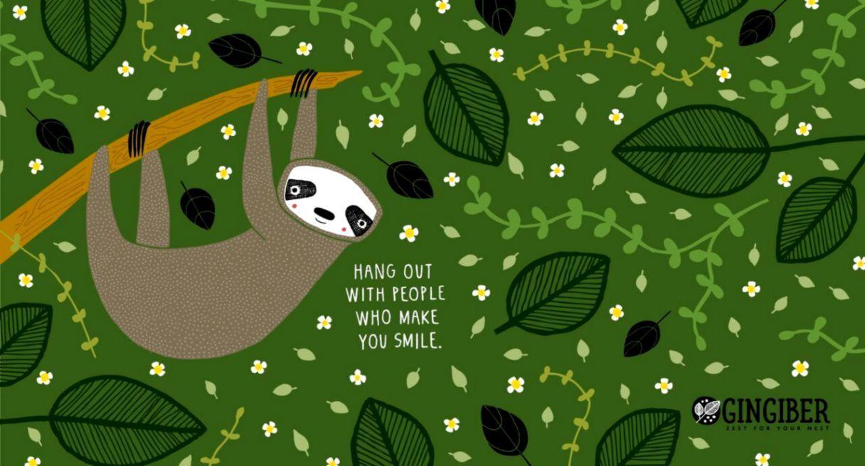1216x655 Baby Sloth Wallpaper