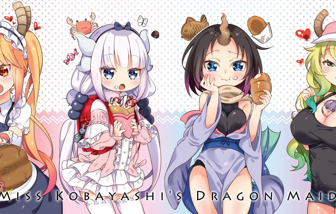 1332x850 Wallpaper kawaii, girl, anime, chibi, dragon, cute, japanese
