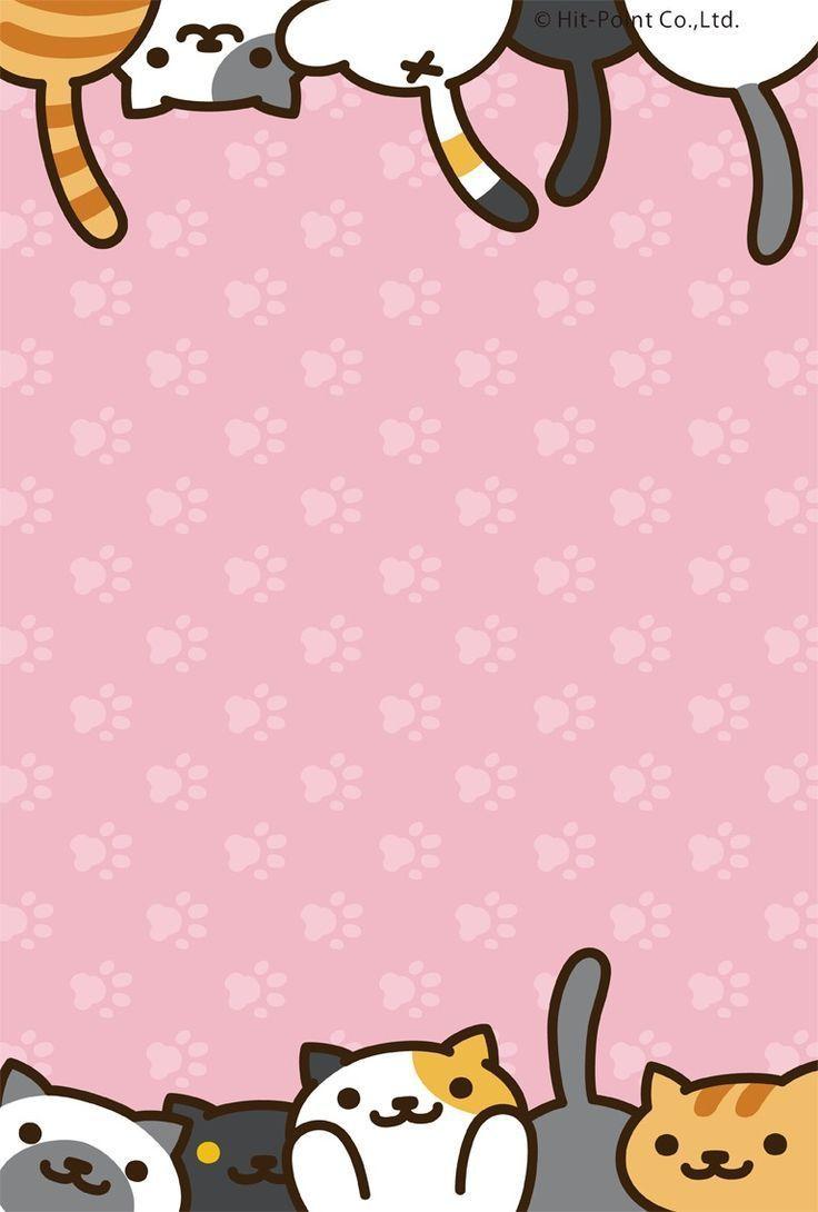 736x1090 Kawaii Cat Wallpaper