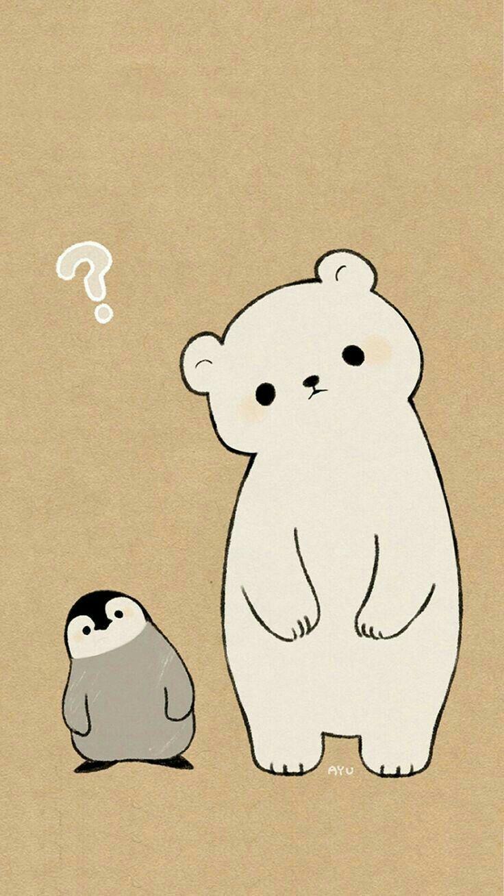 736x1308 Best Draw cute bear with sweet color doodle style Wallpaper